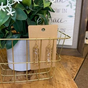 Gold Geometric Dangle Earrings